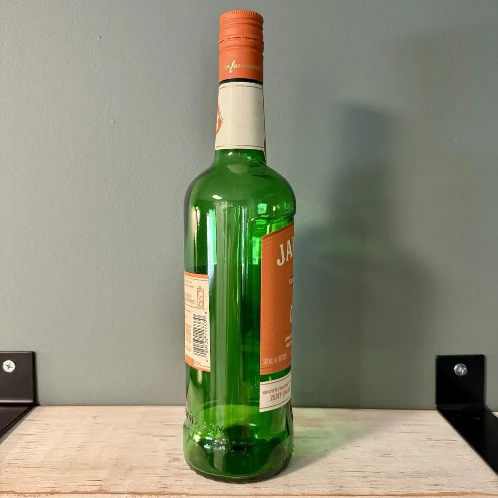 Jameson Orange Whiskey Empty Liquor Alcohol Bottle | Crafts Upcycle Art